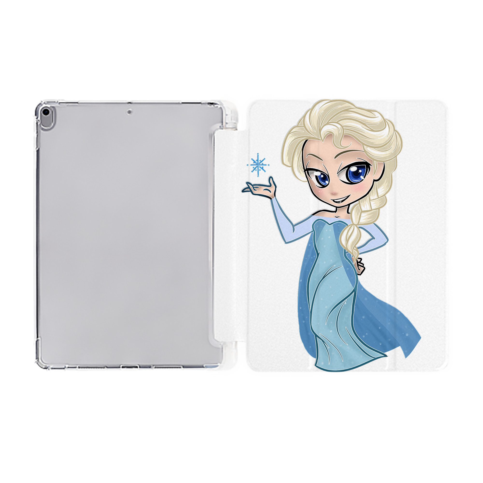 （画像用） アナと雪の女王 アンナ エルサ Frozen Anna Elsa IPad ケース ペン収納付き 三つ折りスタンド PUレザー×シリコン 対応機種9.5/10.5/10.9インチ